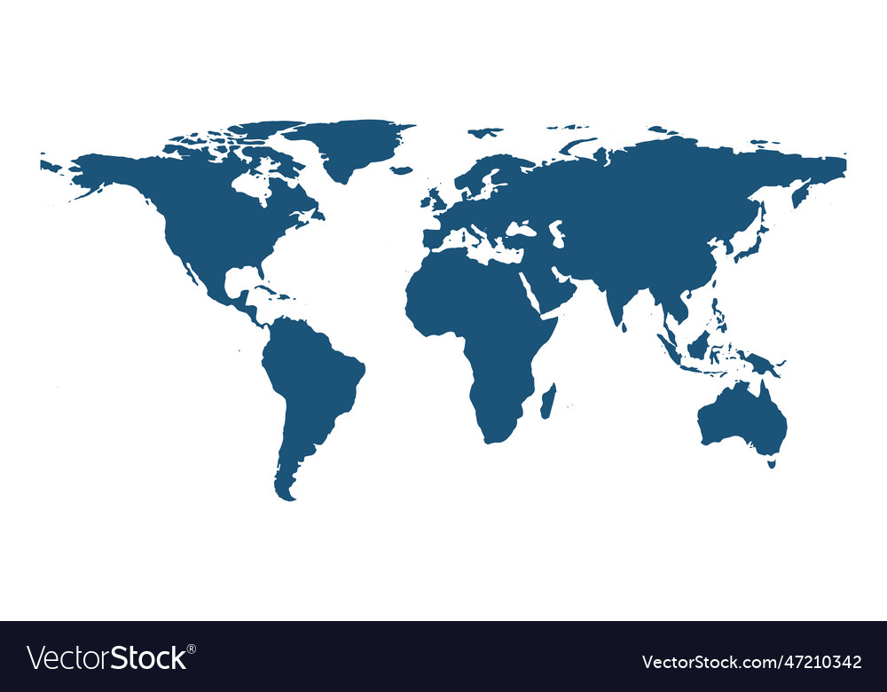 World map isolated on white background Royalty Free Vector