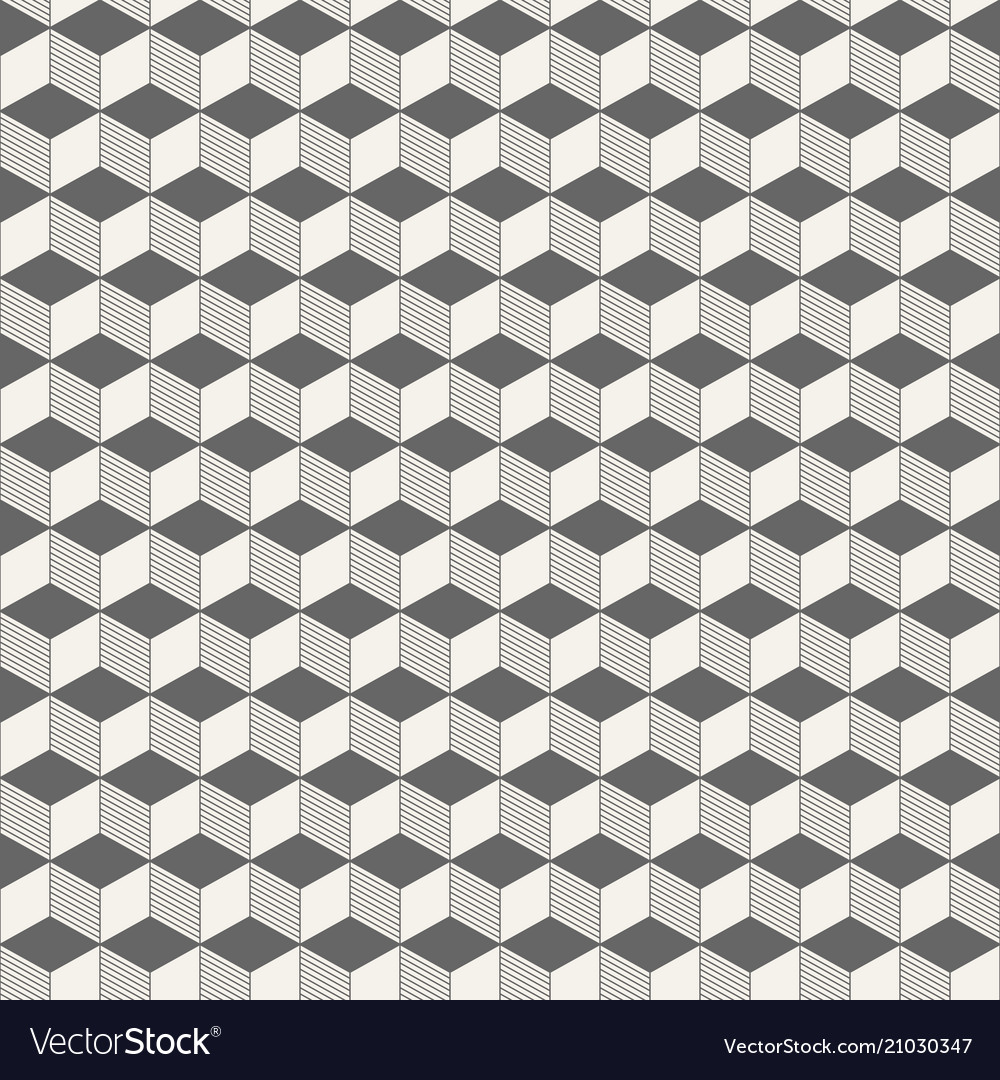 Abstract isometric cubes seamless pattern Vector Image