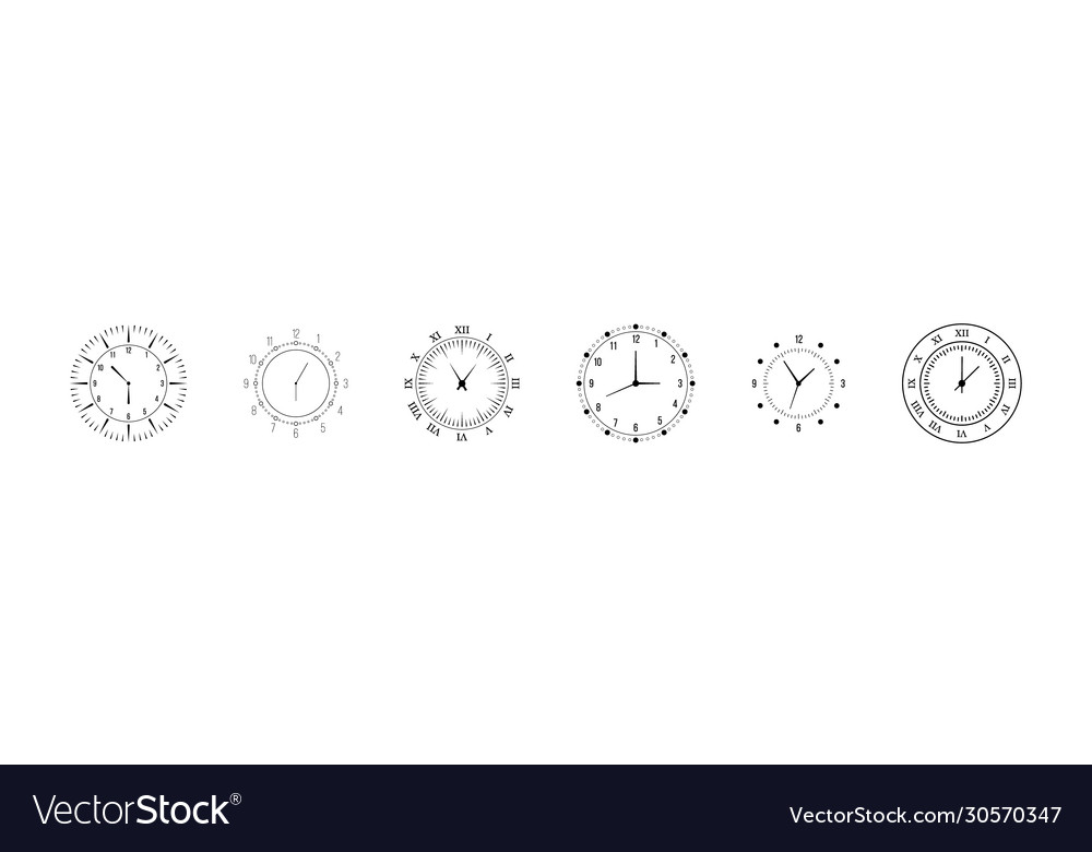 Clocks watch face Royalty Free Vector Image VectorStock