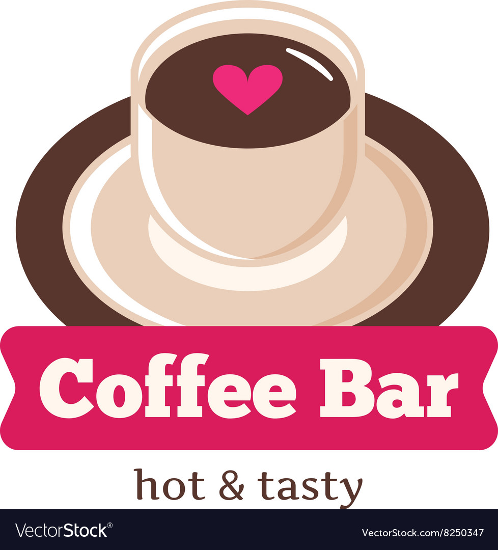 Cute coffee bar logo Coffee shop logo Royalty Free Vector