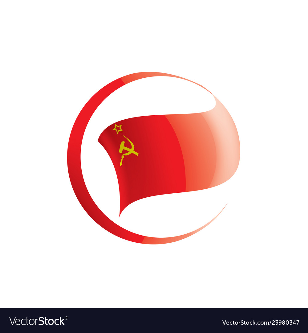 Red flag of the ussr Royalty Free Vector Image