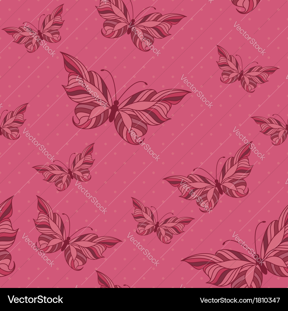 Seamless pattern with butterflies Royalty Free Vector Image