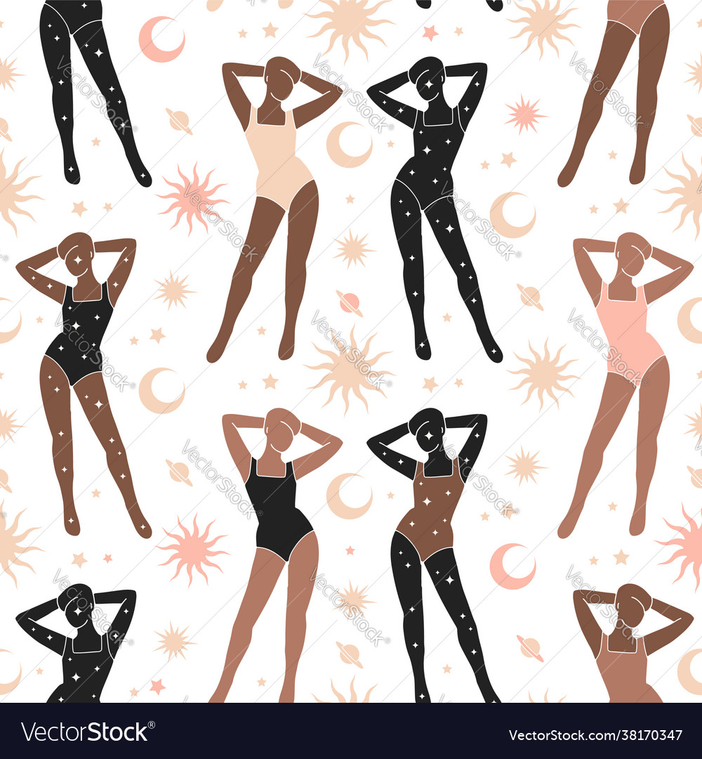 Seamless textile pattern with modern silhouette vector image Seamless textile pattern with modern silhouette