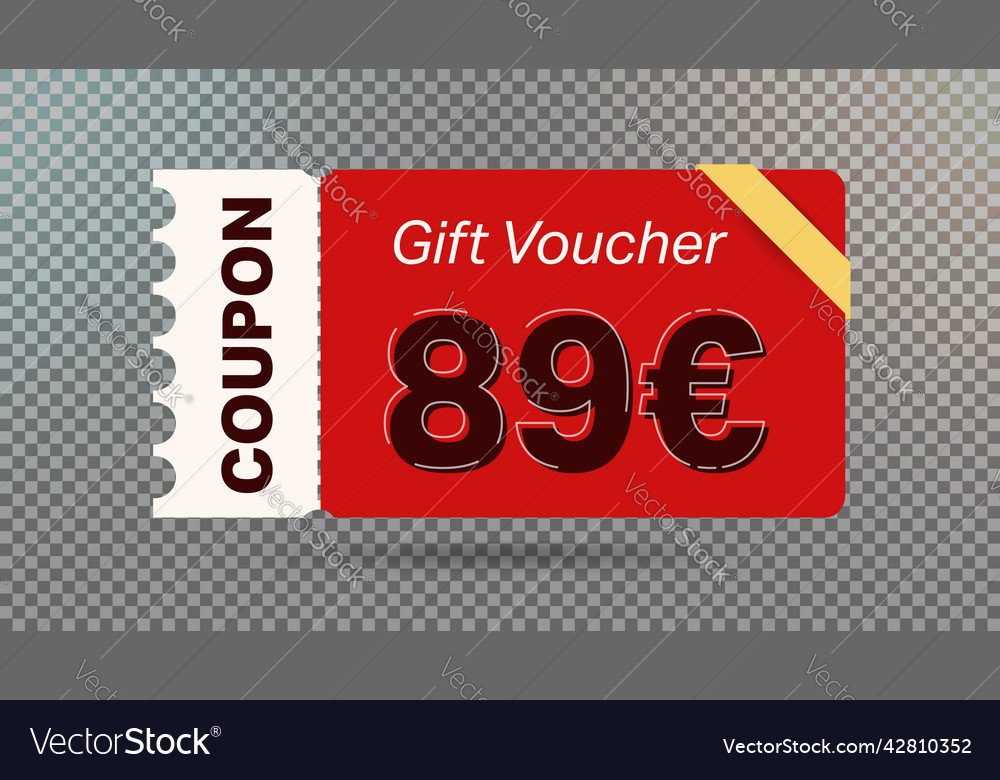 89-euro-coupon-promotion-sale-for-website-vector-image