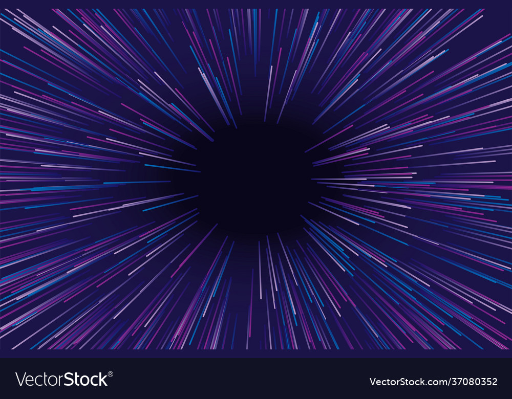 Burst blue purple pink with deep hole in center Vector Image