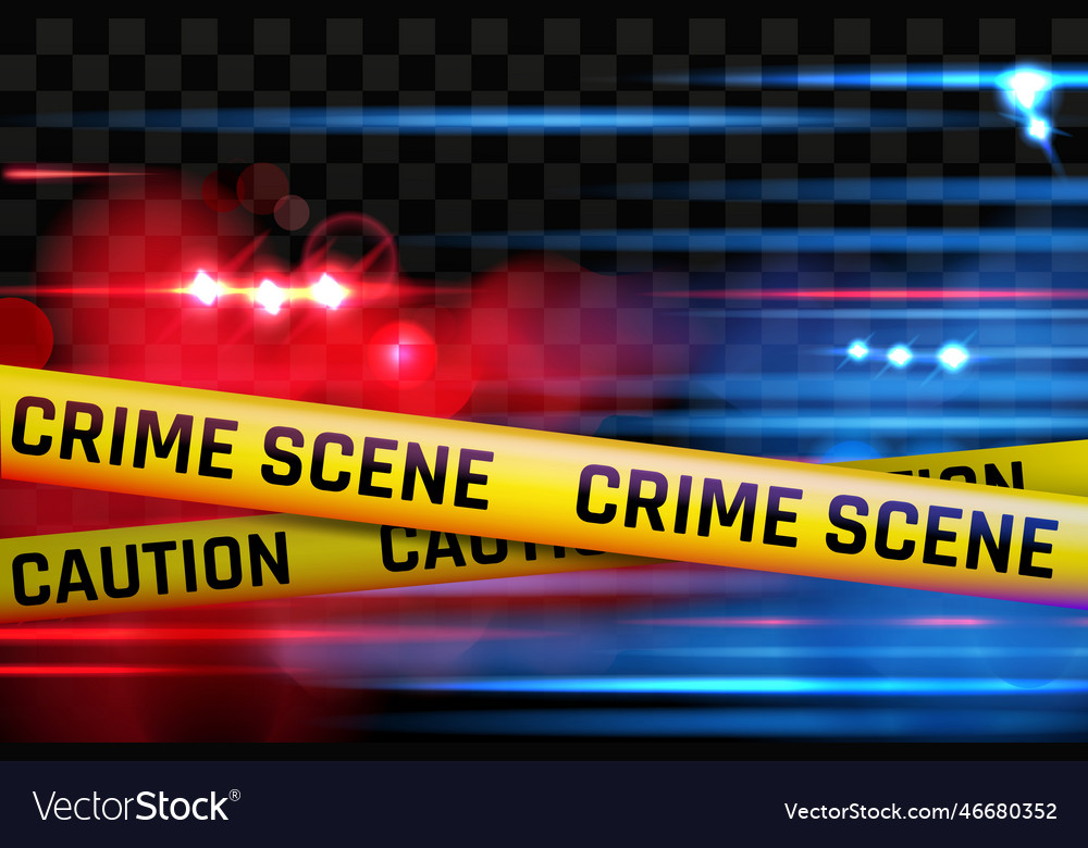 Police caution border incident scene emergency Vector Image