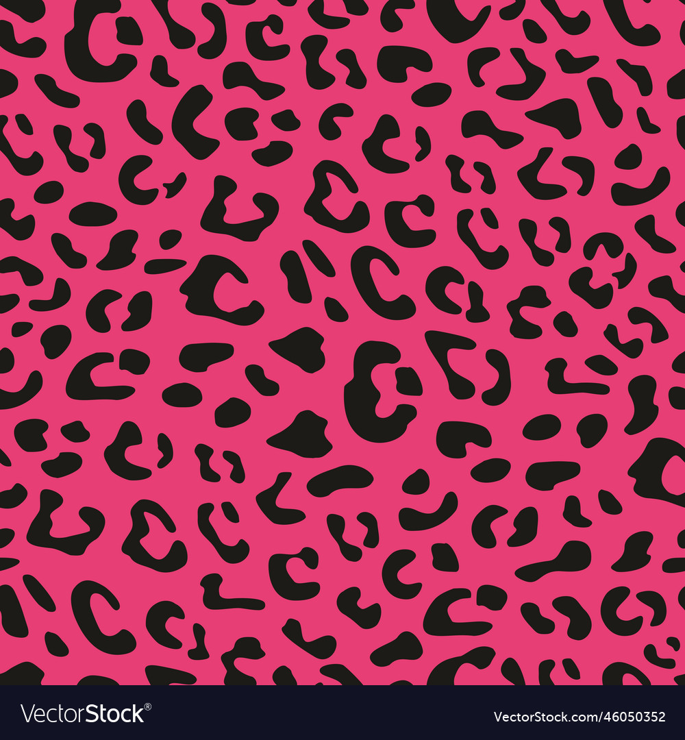 Seamless leopard pattern design animal pink Vector Image