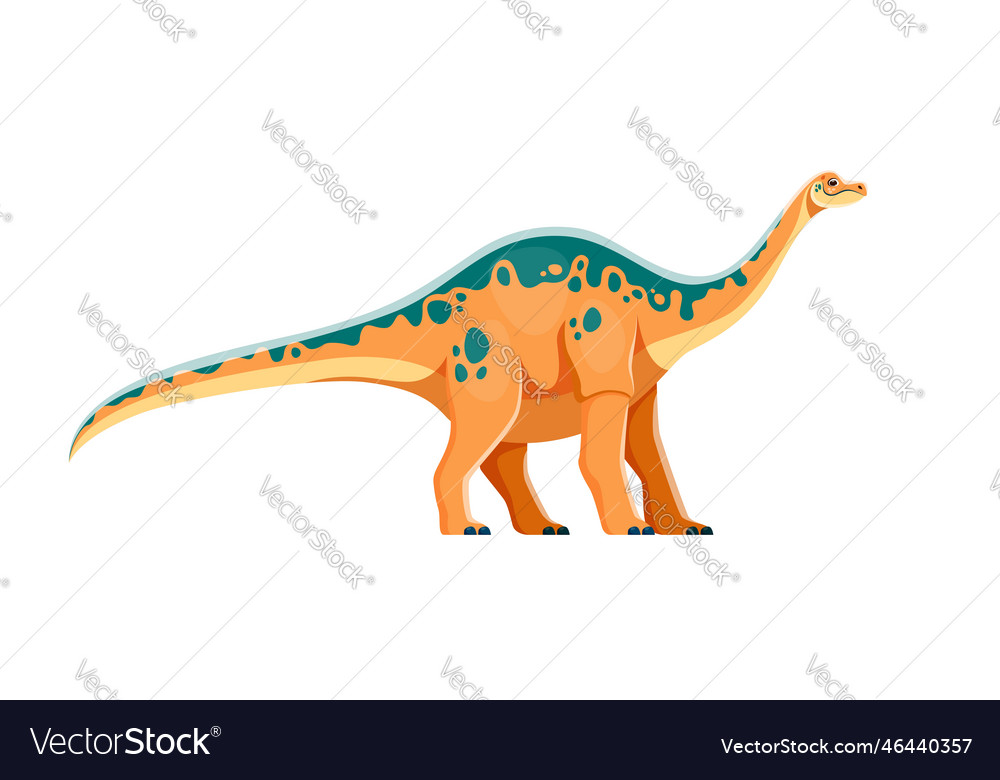 Cartoon apatosaurus dinosaur funny character Vector Image