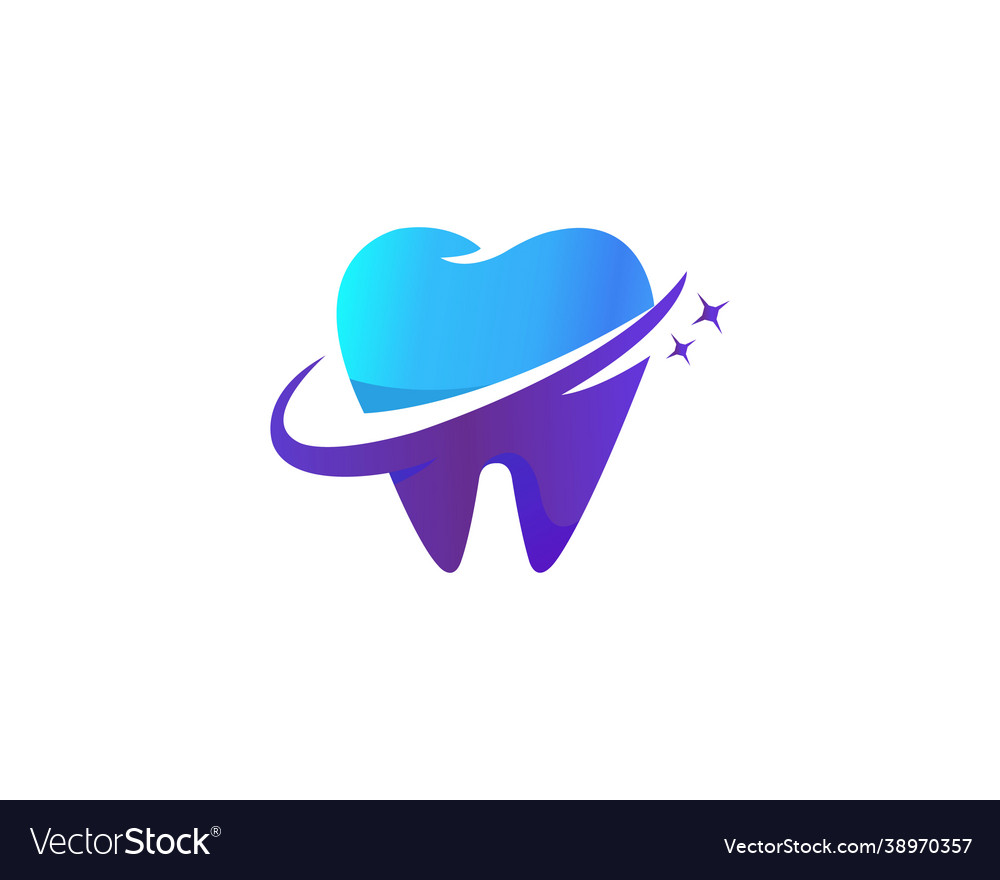 Dental care and health logo Royalty Free Vector Image