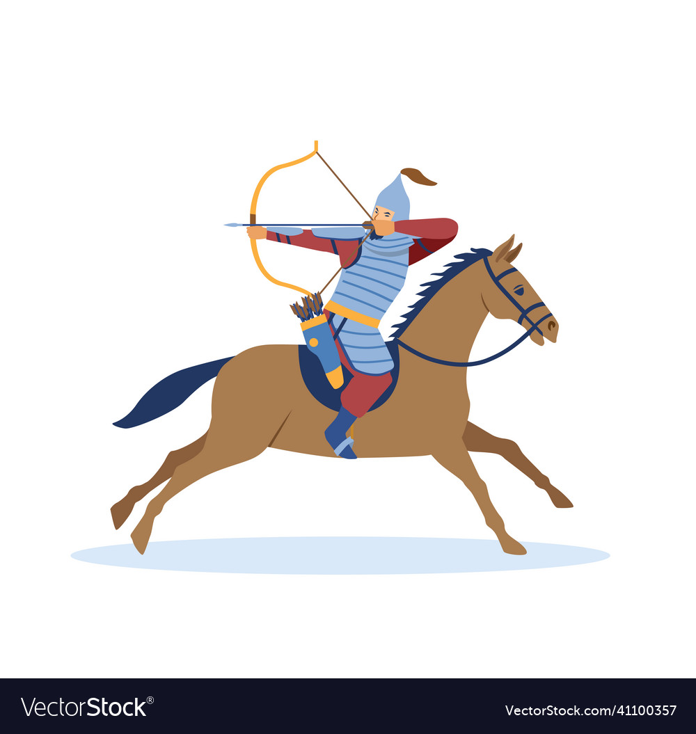 Mongol conquest concept time of genghis khan Vector Image