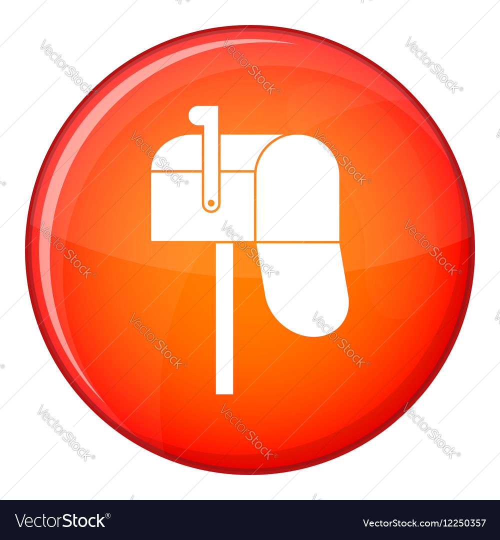 open mailbox icon flat