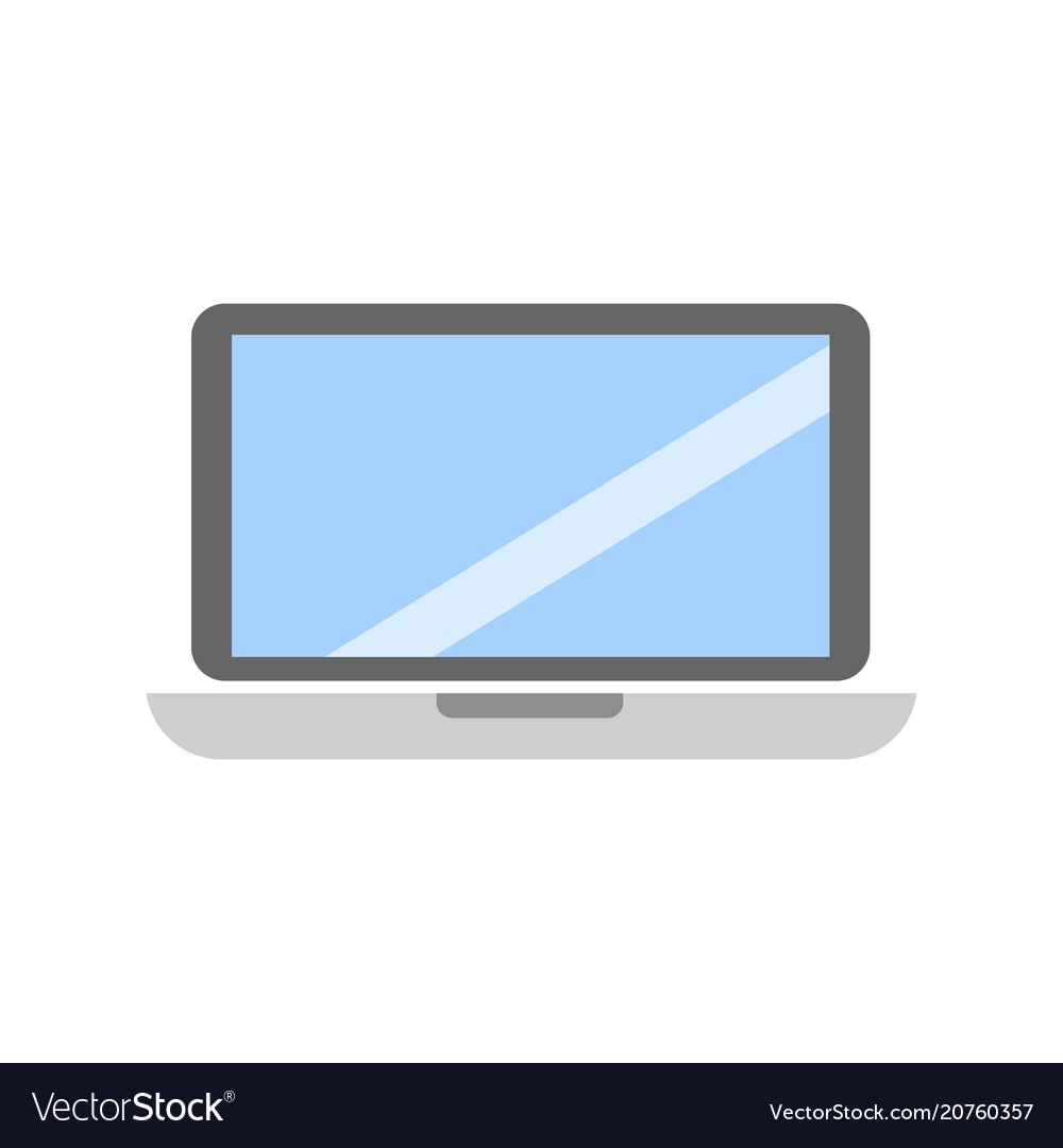 Pc Flat Icon Isolated In Cartoon Style Royalty Free Vector