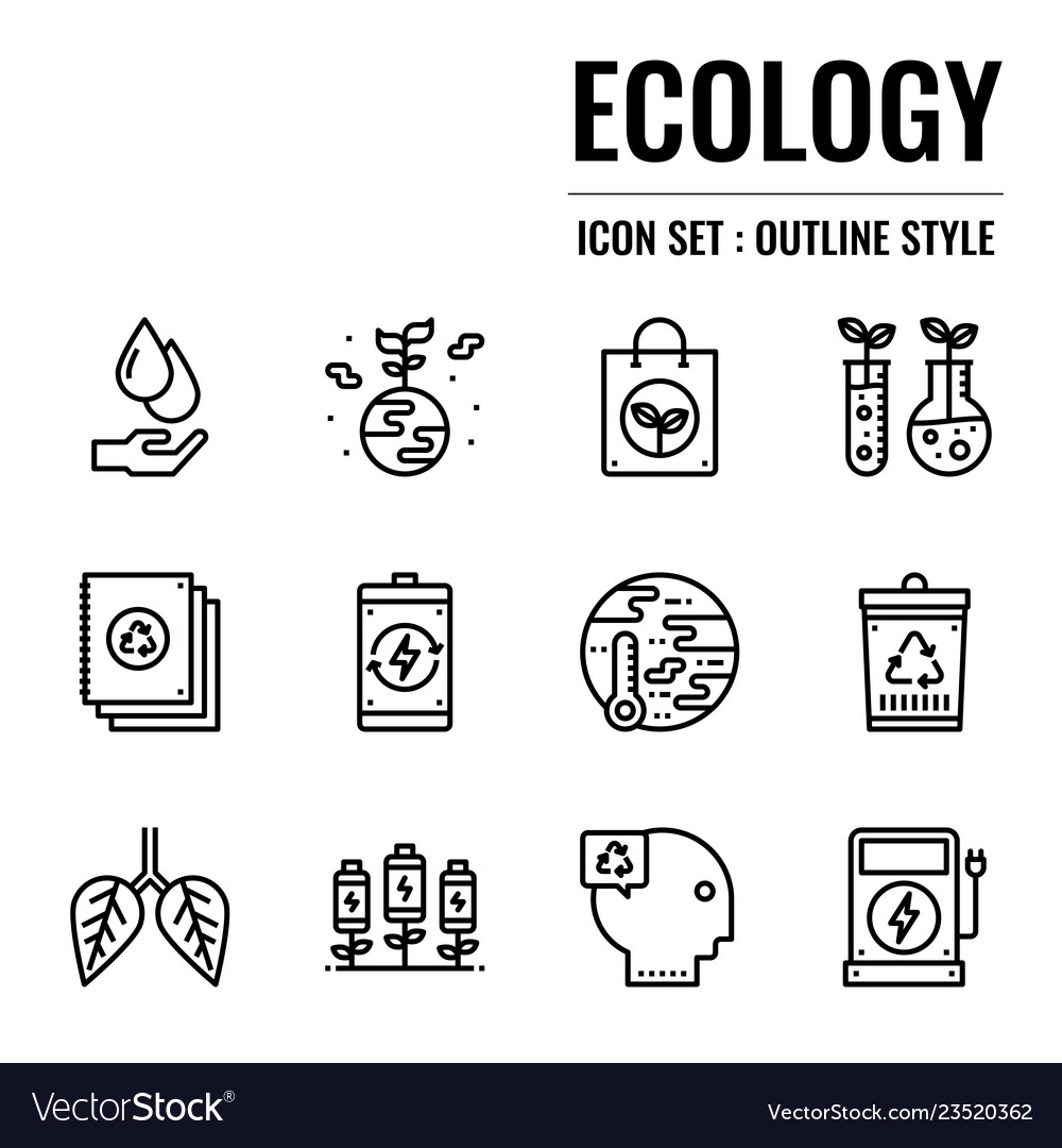 Ecology icon Royalty Free Vector Image - VectorStock