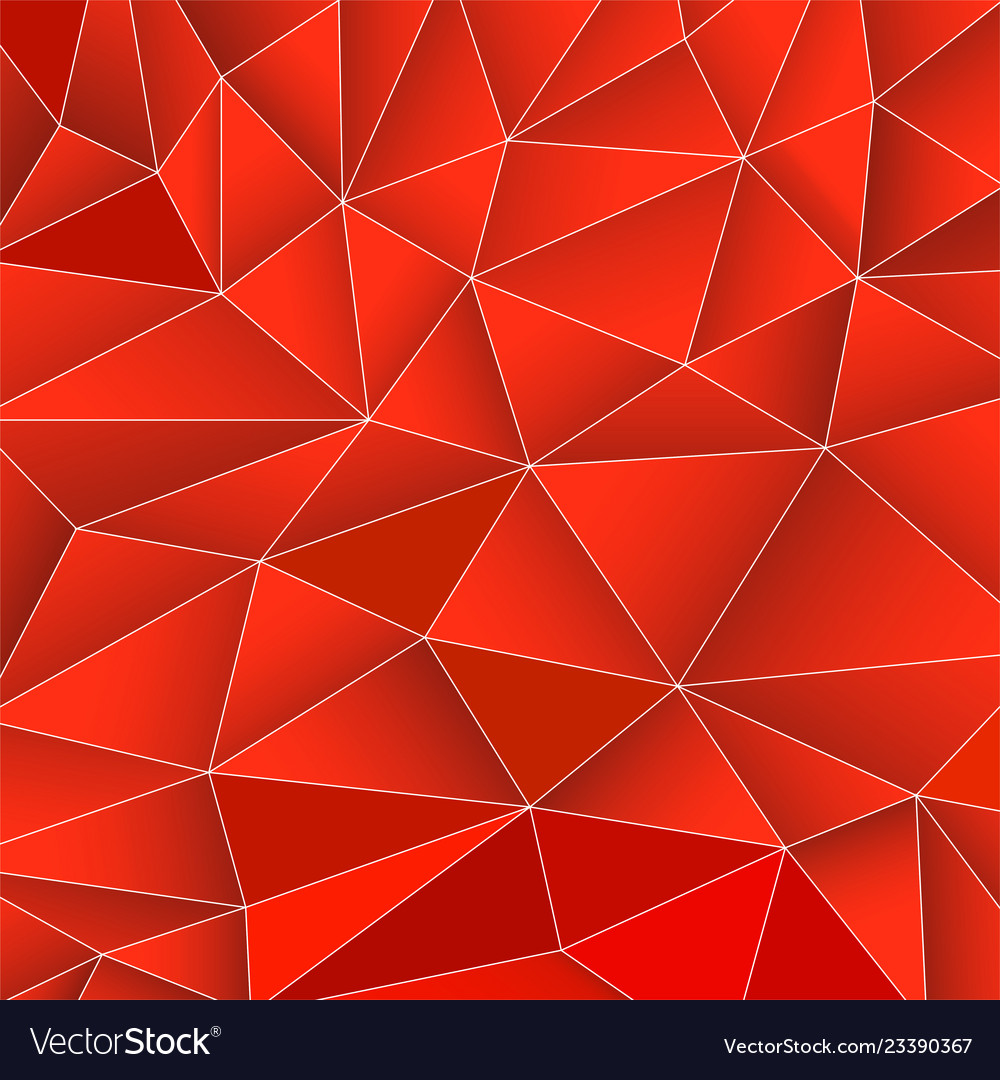 Abstract red geometric background from triangles Vector Image