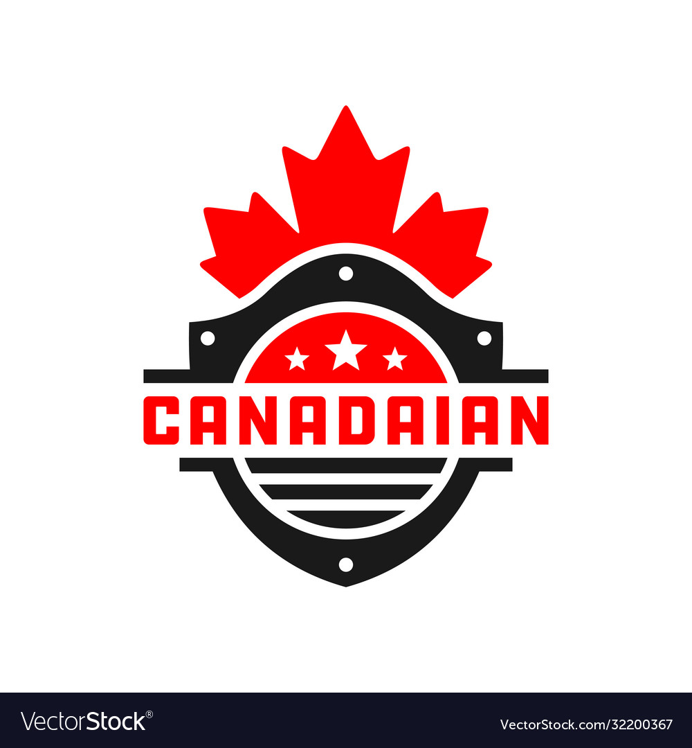 Canada shield logo Royalty Free Vector Image - VectorStock