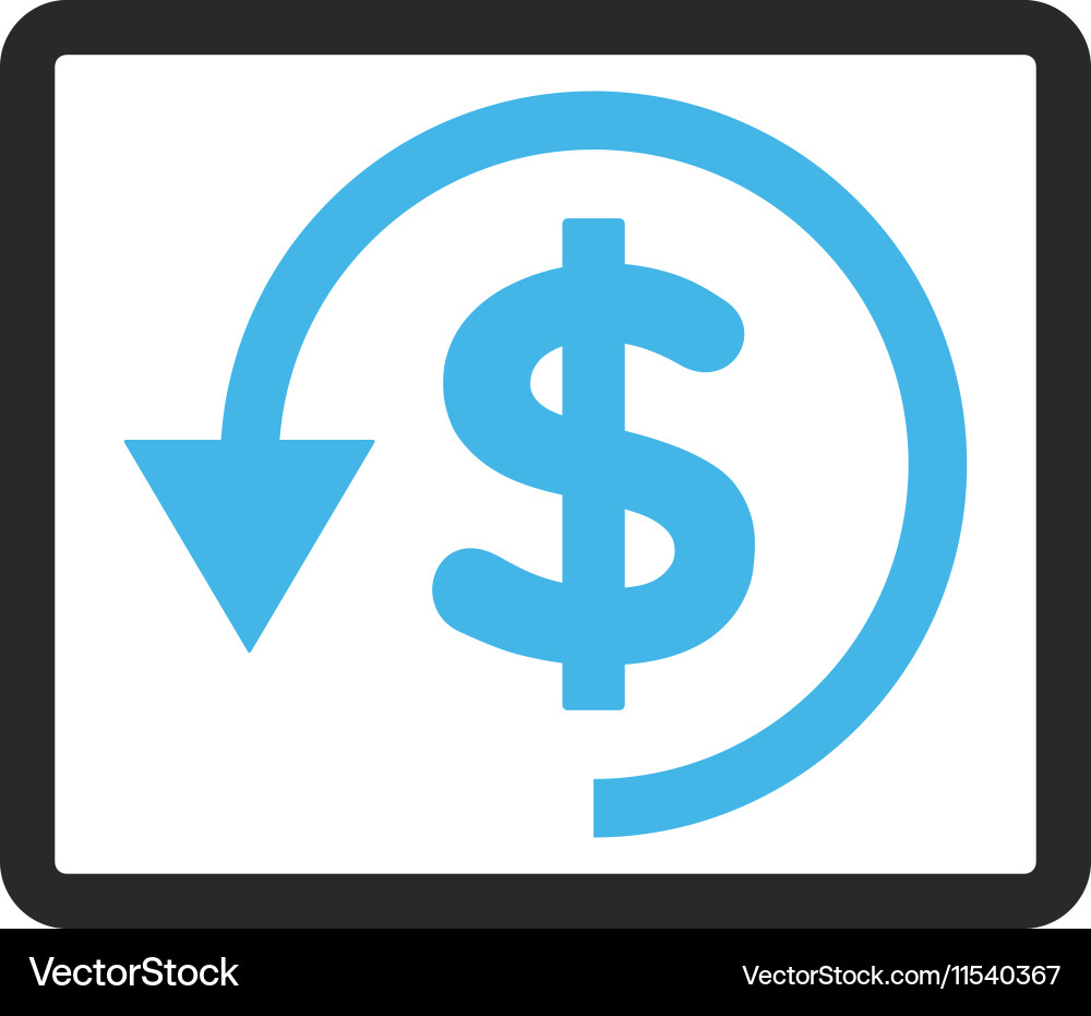 Chargeback framed icon Royalty Free Vector Image
