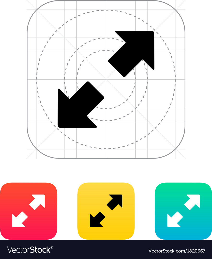 Fullscreen icon Royalty Free Vector Image VectorStock