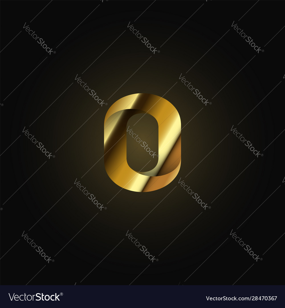 Gold Paper Folded Character From A Typeset Vector Image