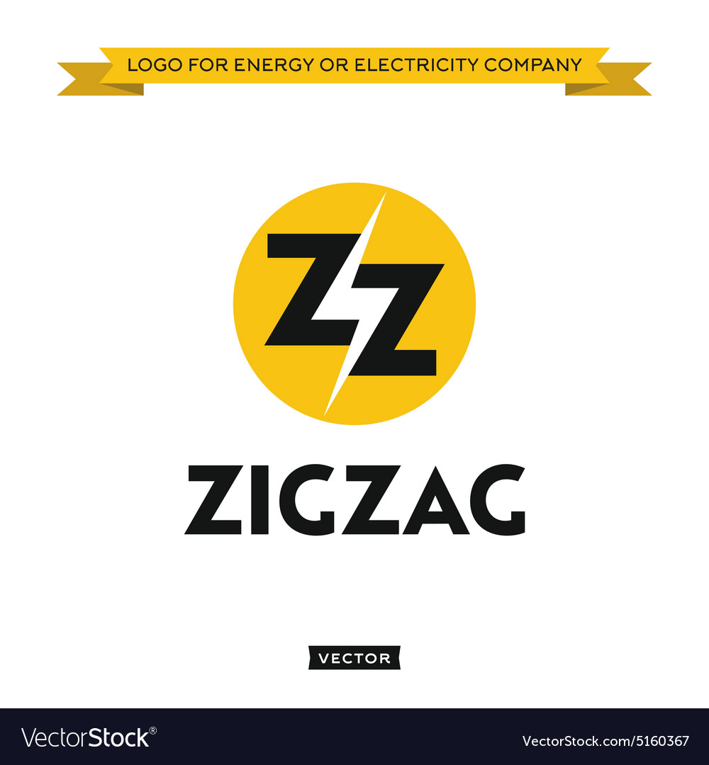 Logo for electricity energy company lightning Vector Image