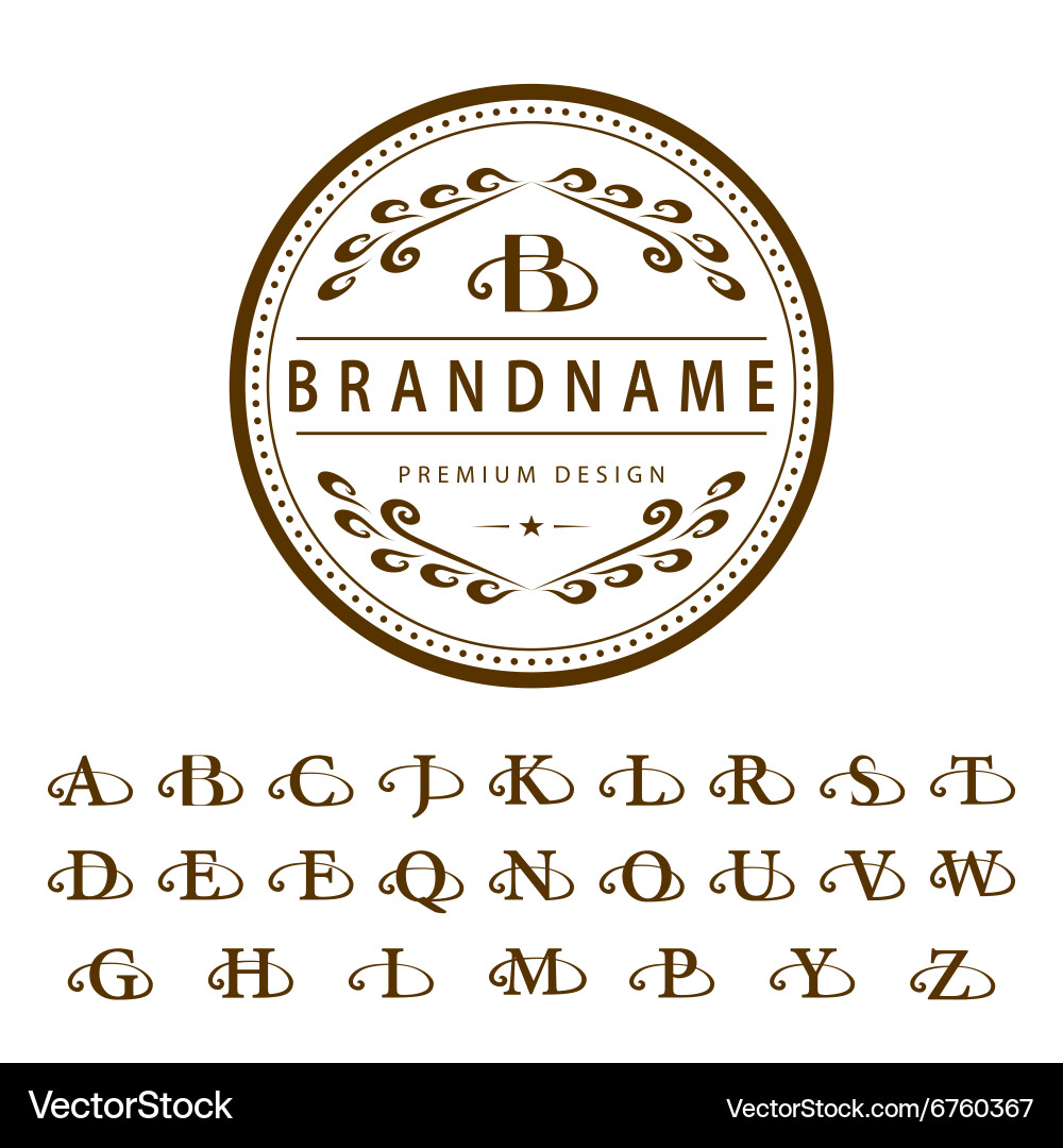 Monogram design elements graceful template Vector Image