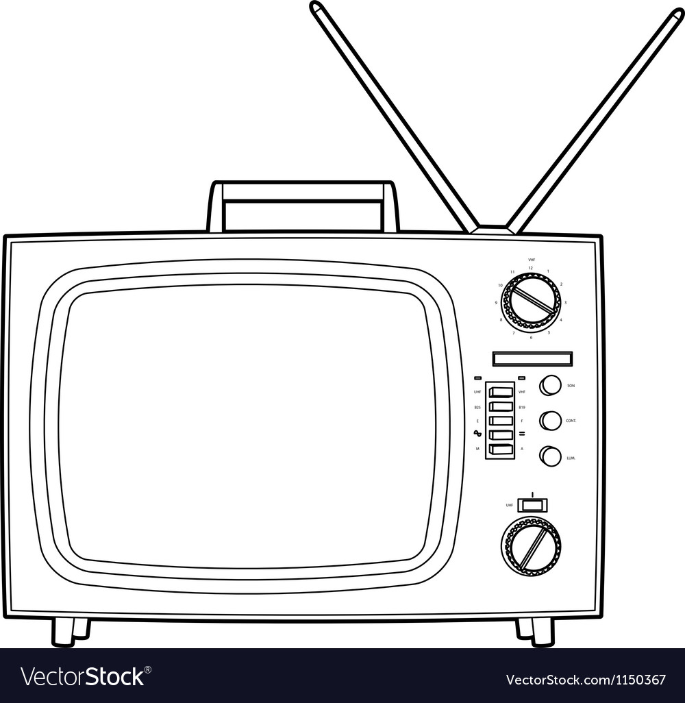 Old tv Royalty Free Vector Image - VectorStock