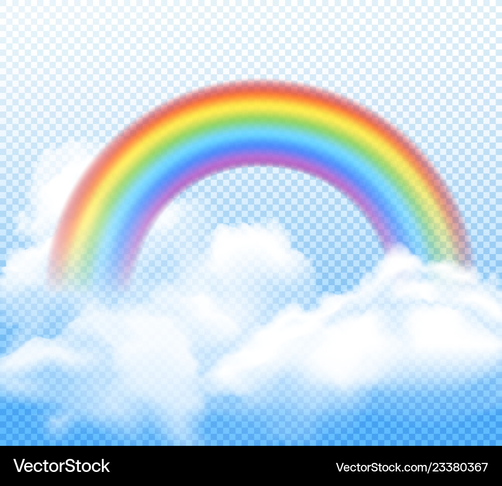 Realistic rainbow composition Royalty Free Vector Image