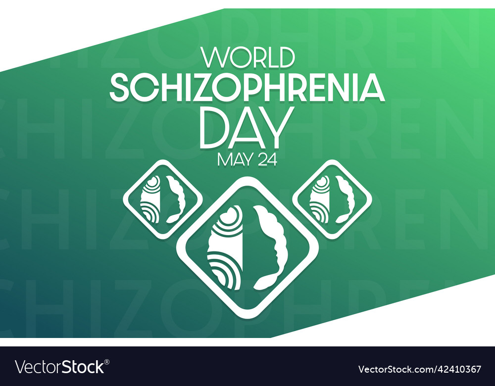 World schizophrenia day may 24 Royalty Free Vector Image