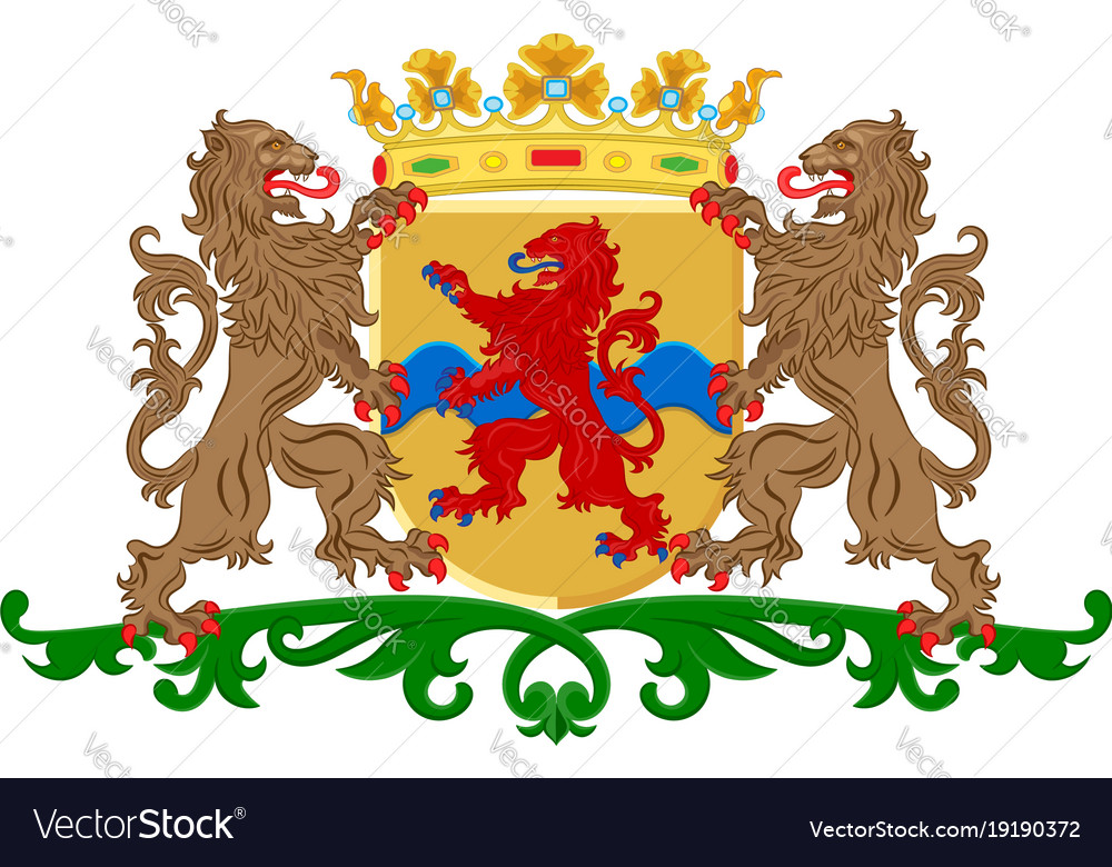 Coat of arms overissel netherlands Royalty Free Vector Image