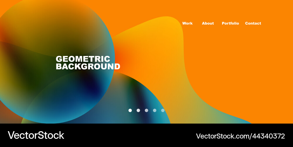 Flowing gradient colors and round elements Vector Image