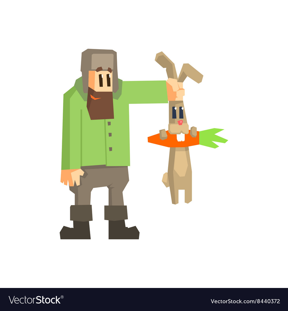 man-holding-rabbit-by-the-ears-royalty-free-vector-image