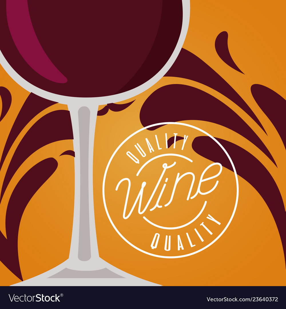 Wine glass cup Royalty Free Vector Image - VectorStock