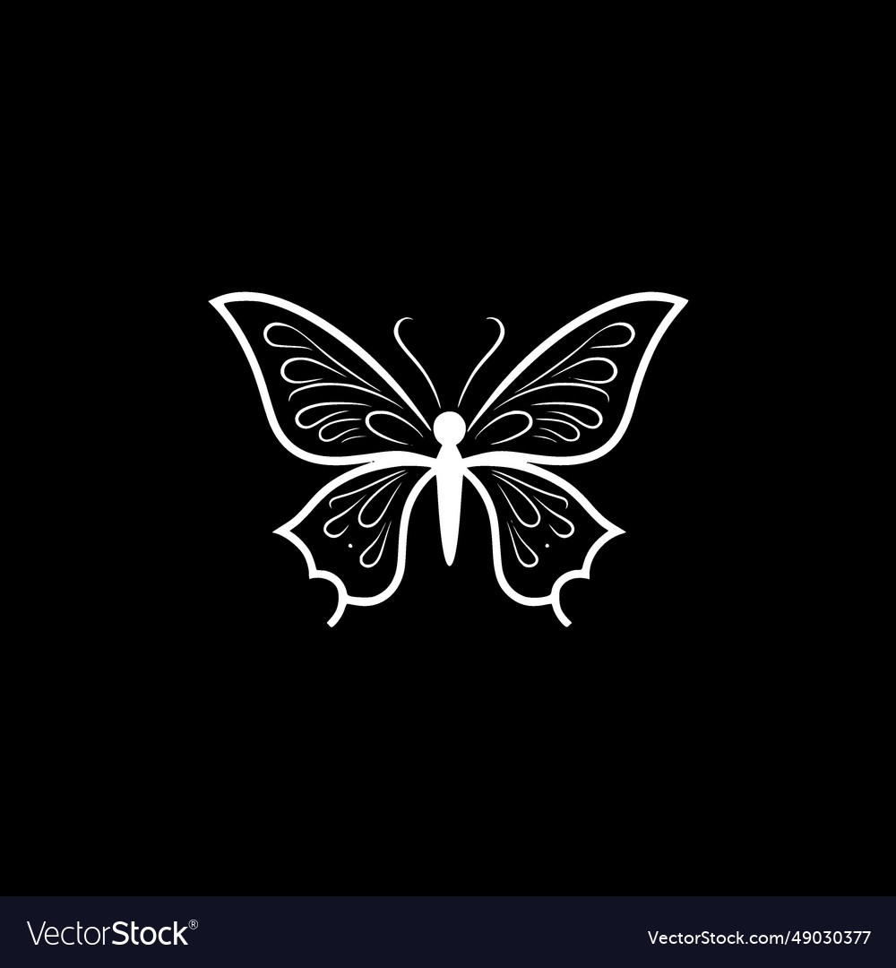 Butterfly - minimalist and flat logo Royalty Free Vector