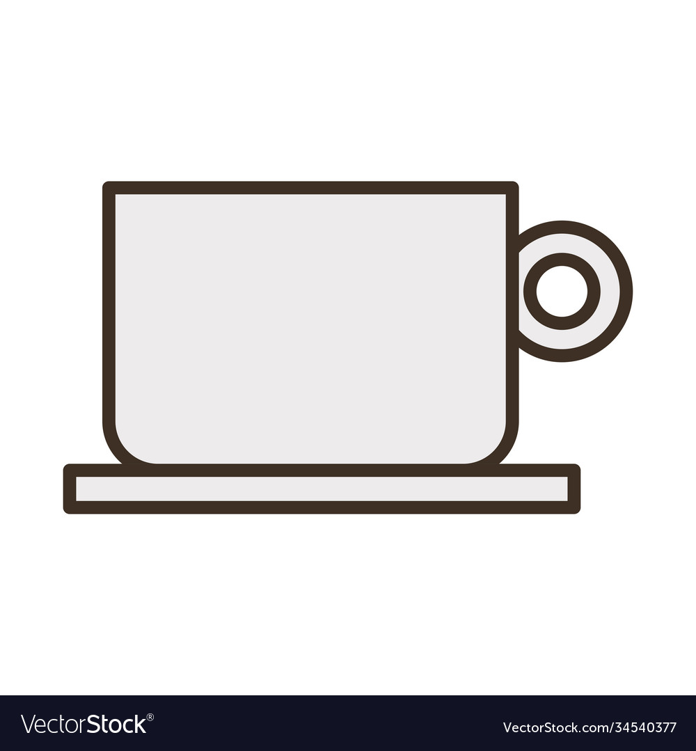 Coffee Ceramic Cup Drink Fill Style Icon Vector Image Coffee Ceramic Cup Drink Fill Style Icon Vector Image