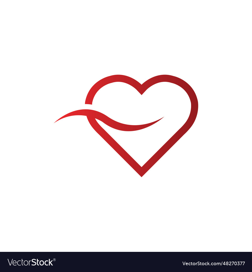 Creative heart logo and symbol design template Vector Image