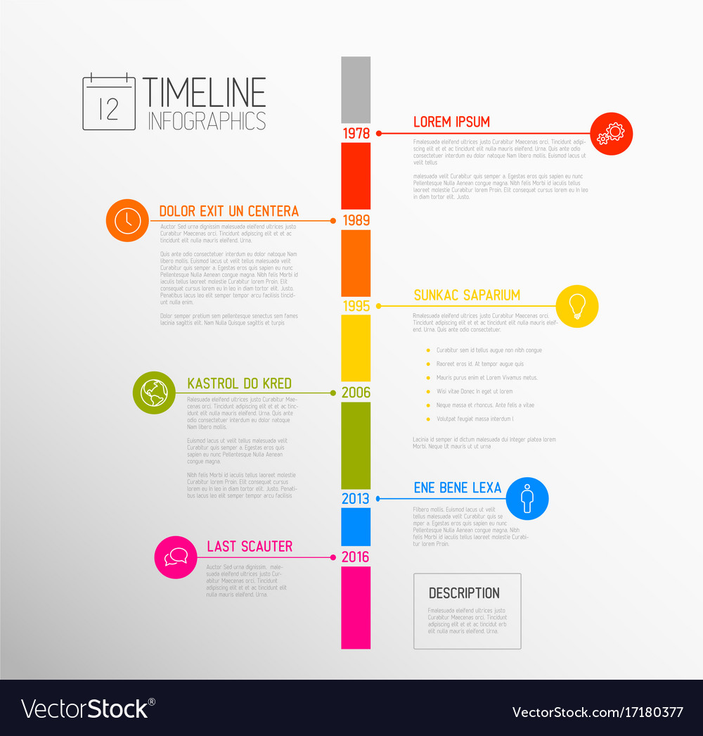 Infographic timeline report template Royalty Free Vector