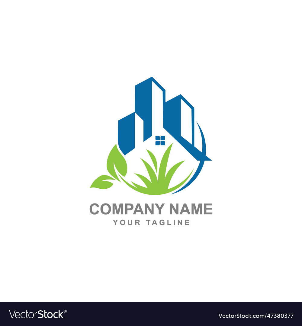 Nature town logo template design emblem design Vector Image