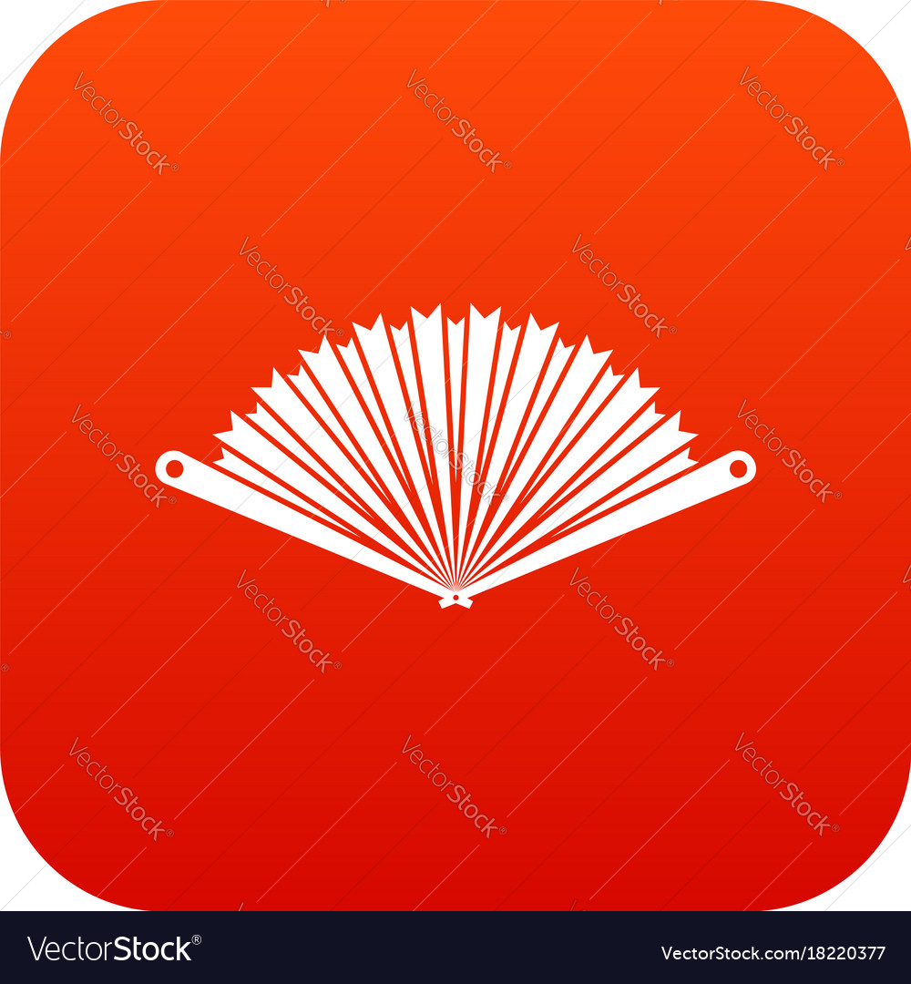 opened oriental fan icon