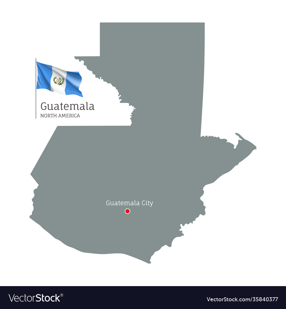 Silhouette Guatemala Country Map Royalty Free Vector Image