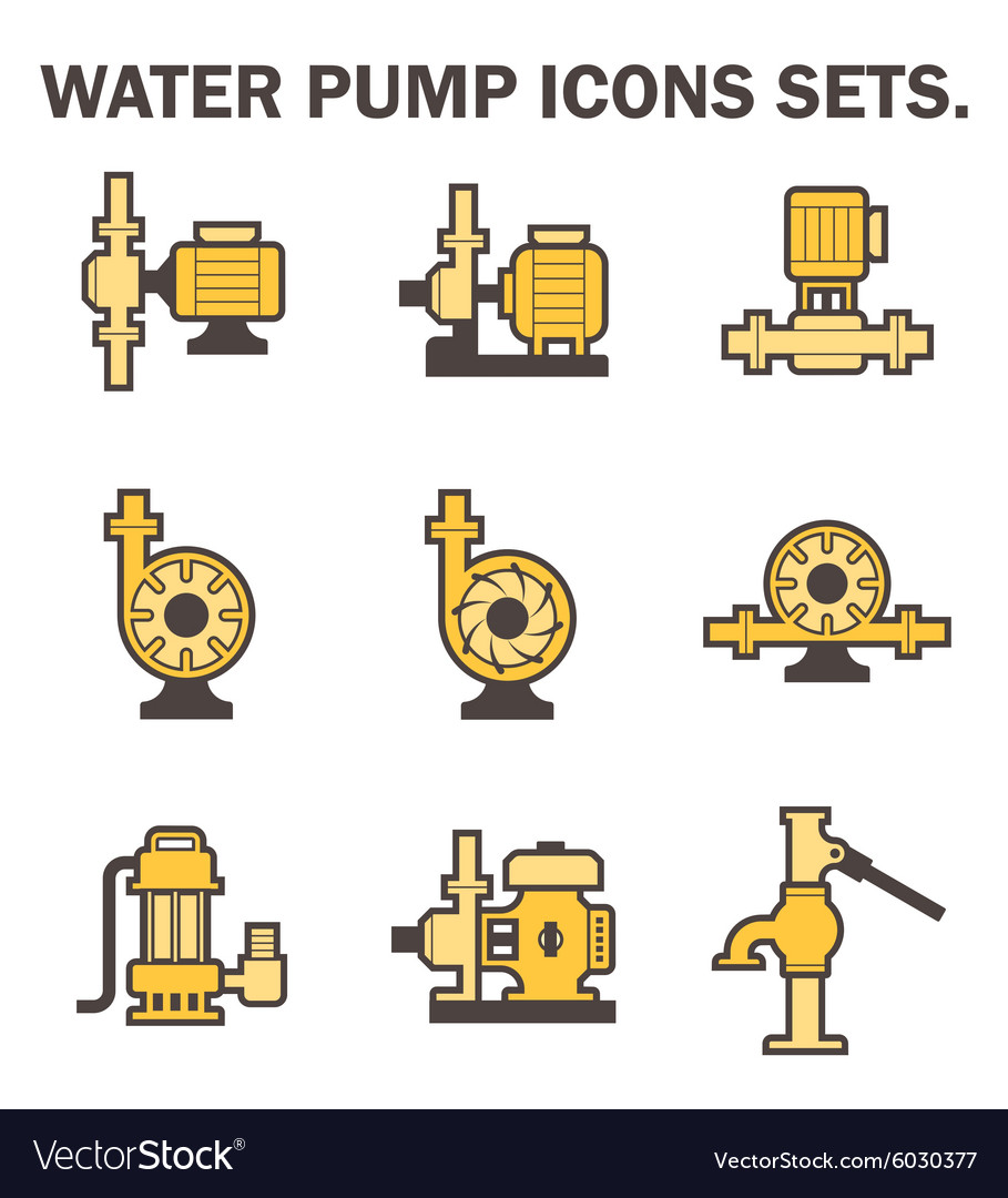 Water pump icon Royalty Free Vector Image - VectorStock