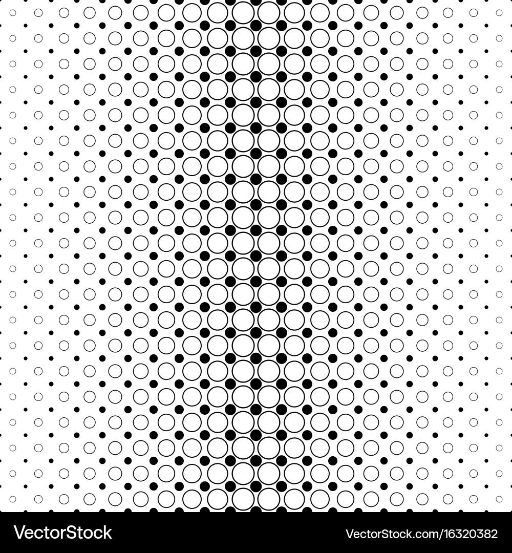 Black and white circle pattern - background Vector Image
