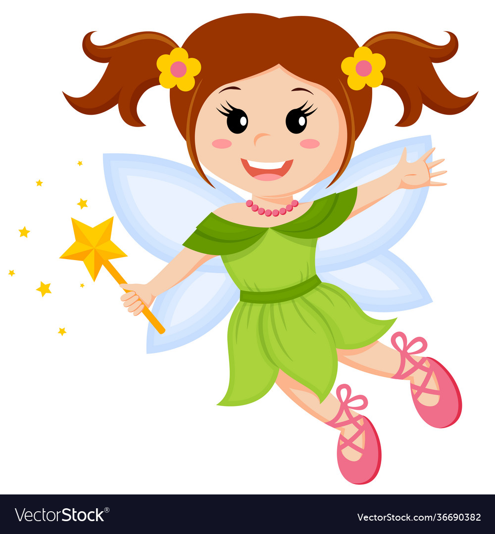 Cute little fairy Royalty Free Vector Image - VectorStock