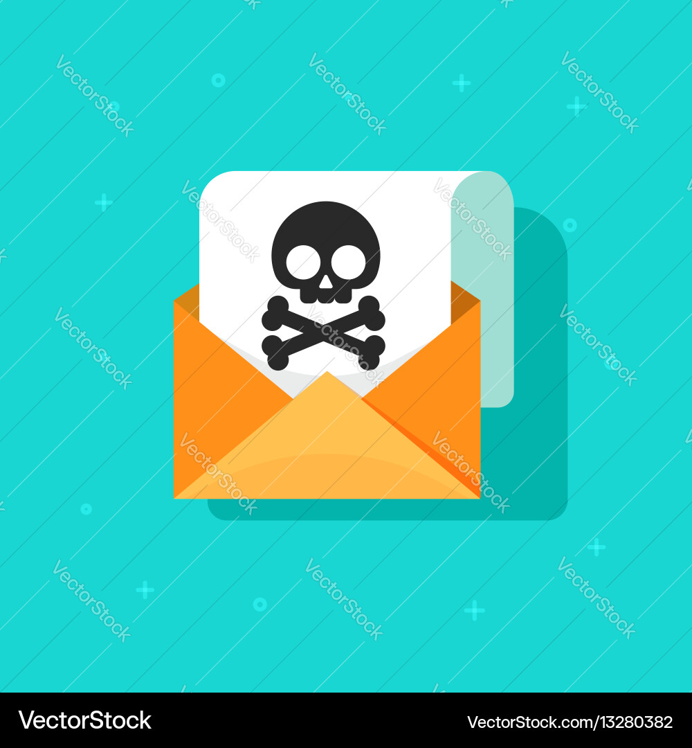 Email spam icon scam e-mail message Royalty Free Vector