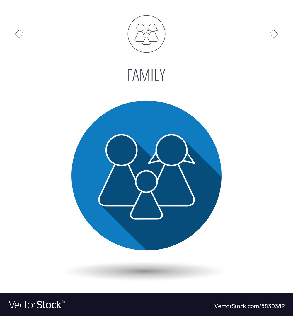 Family icon male female and child sign Royalty Free Vector