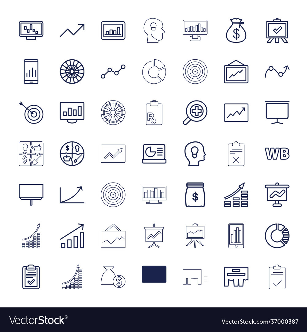 49 marketing icons Royalty Free Vector Image - VectorStock