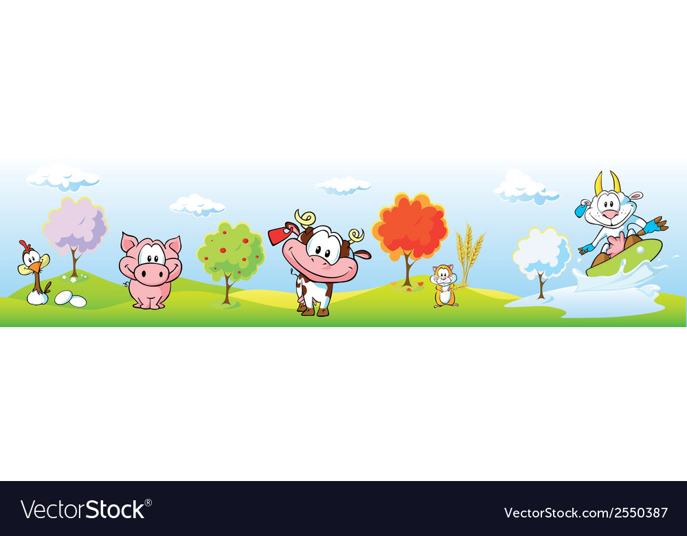 Animal farm banner Royalty Free Vector Image - VectorStock