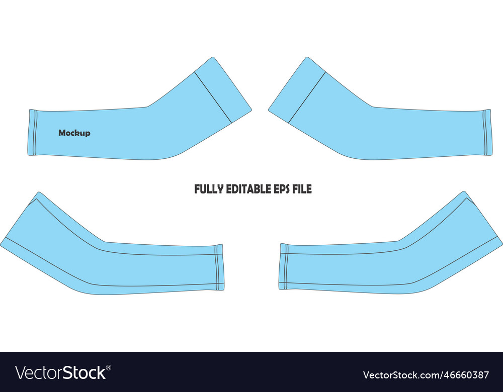 Cycling arm warmers mockup Royalty Free Vector Image