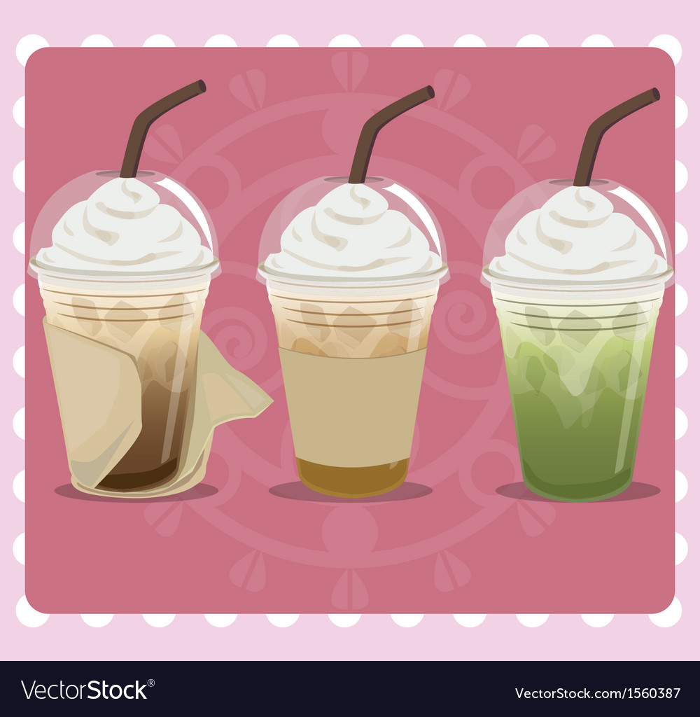 Ice coffee Royalty Free Vector Image - VectorStock