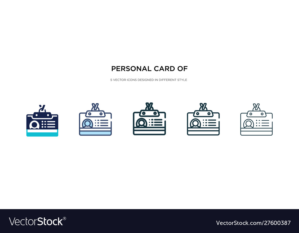 Personal card contact data icon in different Vector Image