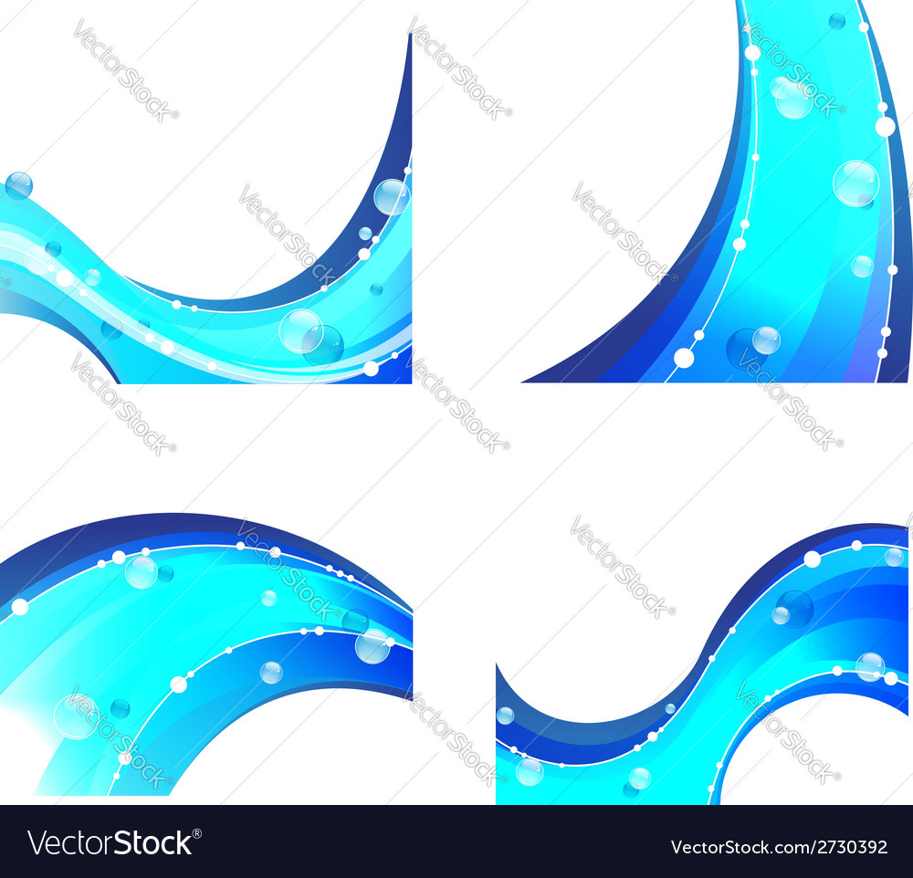 Abstract water elements Royalty Free Vector Image
