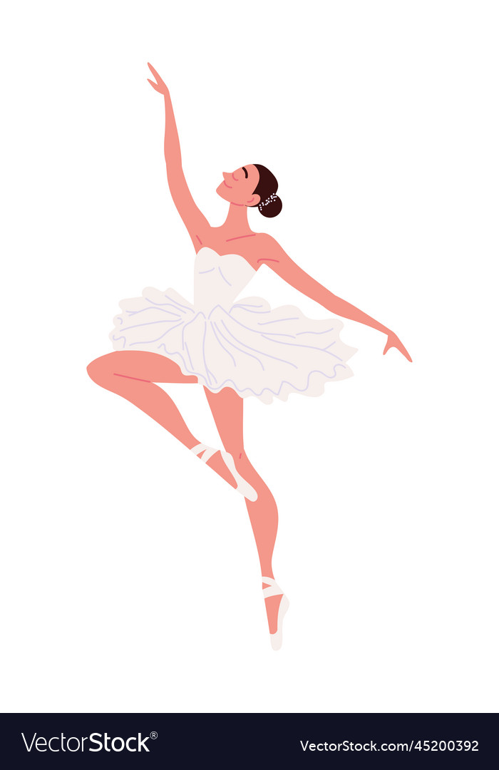 Ballerina practicing ballet Royalty Free Vector Image